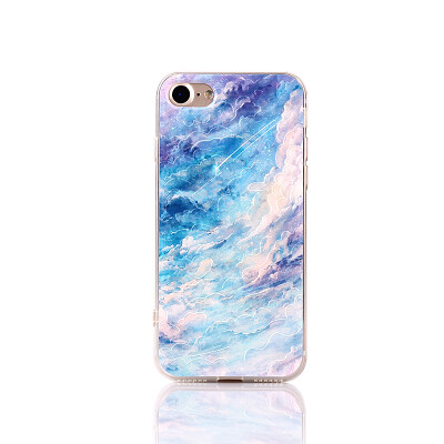 

Fashion 3d Relief Painted Soft Silicone Tpu Back Cover Case For Apple Iphone 6 6s 7 Plus Case Dream sky cover