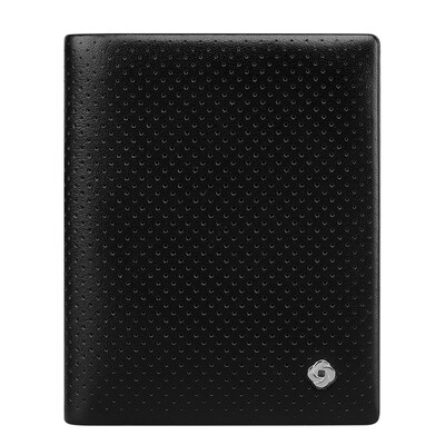 

Samsonite wallet short business cow leather vertical two fold wallet wallet multi-function ticket holder male BN109002 black
