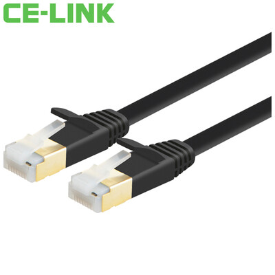 

CE-LINK High Speed SSTP Dual Shielded Cat 7 Ethernet Cable with Gold Plated Connectors
