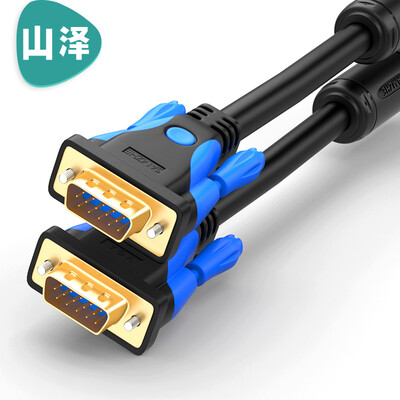 

Shanze SAMZHE GM-9010 HD dual magnetic ring VGA cable 3 9 core needle needle engineering gold-plated version of the computer projector display video line data signal line 1 m