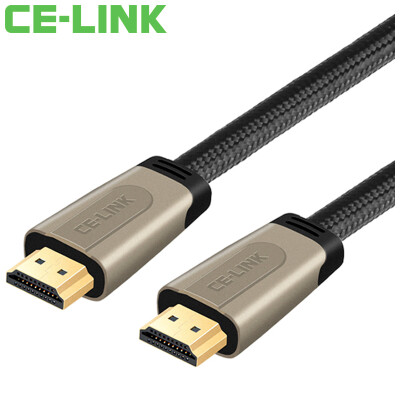 

CE-LINK Кабель HDMI 5 метров кабель высокой четкости версии 2.0 компьютер HDTV монитор проектор линии поддержки 4K * 2K плетеный провод круглый 1830