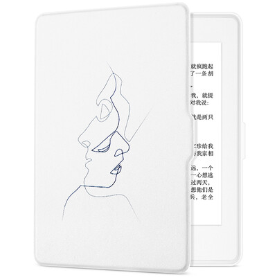 

Фигура Бо защитный кожух 958 приспособлен для зажигать / оболочку зажигать Paperwhite 1/2/3 поколения электронной бумаги книга кобуры сон белых линий