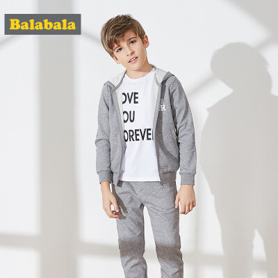 

【Jingdong delivery】 Balabala (balabala) children's clothing boy set in the children's children's two-piece long-sleeved sweater pants 28043171151 dark blue 170