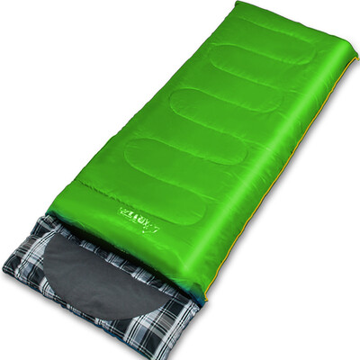 

Wanderers adult outdoor thickening warm breathable waterproof four seasons envelope wild camping afternoon cotton sleeping bag 165kg green
