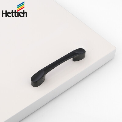 

Hettich 24626 drawer pull wardrobe cabinet furniture door handle black 64 holes from one loading