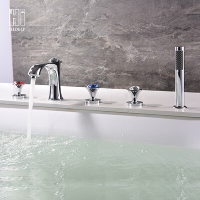 

HIDEEP Bathtub faucet Brass Cold and hot water tap Hand sprinkler