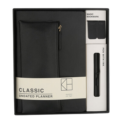 

Kinbor DTB2010 Scrapbook Gift Set A5 Notebook Pencil Case Pen 6 Ink Sacs