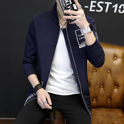 

2017 new young mens version of the long version of the mens jacket hipster blazer jacket male
