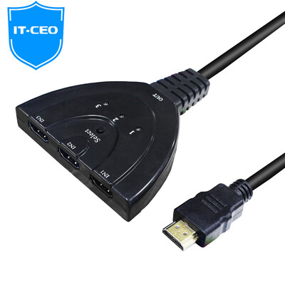 

IT-CEO V08HD3 трехжильный кабель для подключения HDMI 3X1 3-в-1 разветвитель / конвертер HDMI с удлинителем HDMI длиной 0,2 м черный