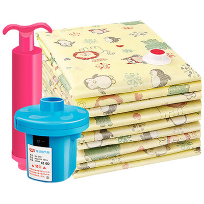 

[Jingdong Supermarket] 100 Yi special compression bag non-woven bag 10 (3 large 2 large 3 small 2 hand roll) 16 silk thicker gift 1 electric hand 6058