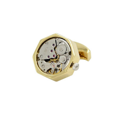 

Yoursfs@ Fashion Jewelry Watch Movement Machine Cufflinks Silver and Gold Color Options Superior Gift for Men Free Shipping