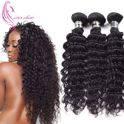 

8A Deep Wave Mongolian Virgin Hair 3 Bundles Deep Wave Hair Thick Hair Weave Bundles Mink Luster New Arrival