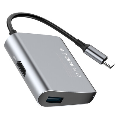 

(Baseus), чтобы наслаждаться ноутбуком Type-C 2K HD 3D визуальные эффекты HDMI-HDMI волоконно-оптический конвертер аудиосигнала глубокий серый