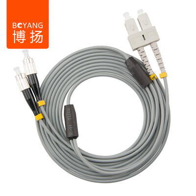 

Bo Yang BOYANG BY-K5312MM carrier-grade armored fiber jumpers transceiver pigtail 5 meters FC-SC multi-mode dual-core