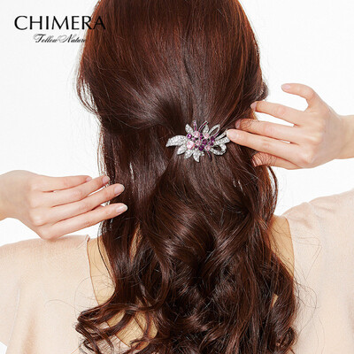 

Chimera (CHIMERA) hair accessories headset morning dream small drill full hair clip hairpin cross folder top clip horse tail folder purple