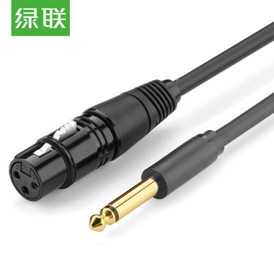 

Green Alliance UGREEN 65 Transfer Card Farmer to the mother microphone audio cable 635 turn XLR XLR balance line 65mm microphone mixer audio cable 3 meters 20720