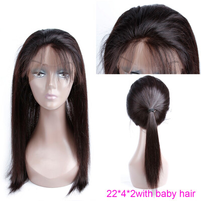 

360 Lace Frontal With Bundle Перуанские прямые волосы Кружева Фронтальное закрытие 360 Кружевные волосы Virgin Hair Прямые человеческие волосы Weave