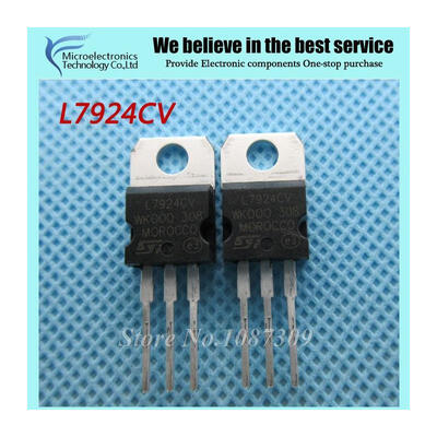 

10pcs free shipping L7924CV L7924 7924 Linear Voltage Regulators 24V 1.5A Negative TO-220 new original