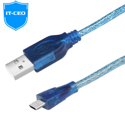 

IT-CEO V08RO USB phone data charging line Micro 5P interface / Andrews interface line length 0.15 m transparent blue