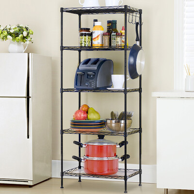 

YICAINIANHUA 5 tiers metal kitchen storage rack shelf bracket