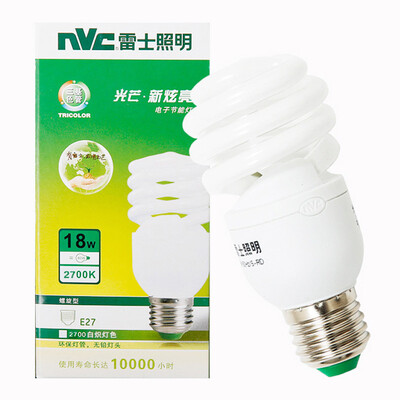

NVC энергосберегающая лампа E27 большой рот спираль 18W2700K лампа накаливания светлый цвет (желтый)