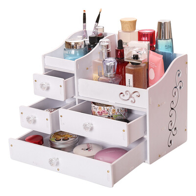 

TRNFA TN-MS9606 Cosmetic Storage Box Desktop Storage Cabinet Box Dresser Make-up Box Drawer-style Shelf Waterproof Washbasin Storage