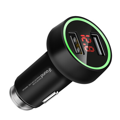 

Founder iFound car charger car charger cigarette lighter F106 black 36A dual usb a drag two ambient light voltage detection LED digital display