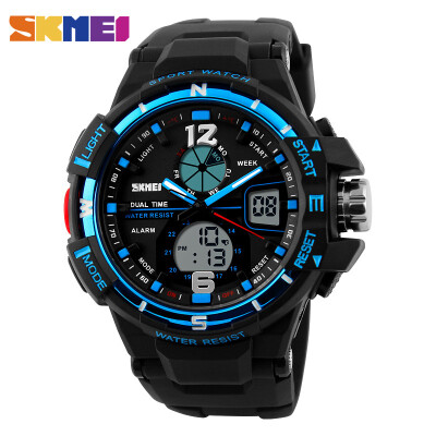 

SKMEI Brand Digital Watch Men Outdoor Sports Watches Dual Display Wristwatches Waterproof PU Strap Relogio Masculino 1148