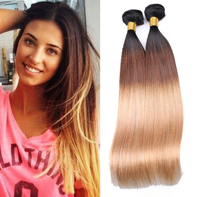 

Ombre 3Tone Brazilian Virgin Hair straight Ombre Brazilian Hair Weave Bundles 7A Unprocessed Ombre Virgin Hair Ombre Human Hair