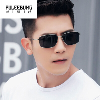 

PuLeeBumG square sunglasses male influx of people polarized mirror male driving mirror driving sunglasses male and female driver m