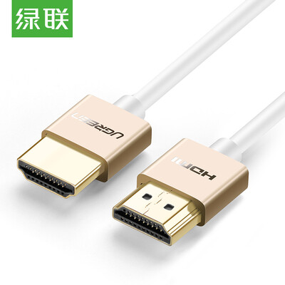 

Green Alliance UGREEN HDMI Cable 4K HDMI Digital HD Cable 20 3D Video Cable Notebook Computer Connection TV Monitor Projector 1 m Tuhao Gold 40488