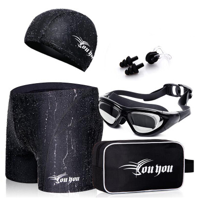 

You swimming trunks men&39s swimming myopia goggles five suits swim boxer XL swim trunks hot springs Z25155 plain light 3XL yard