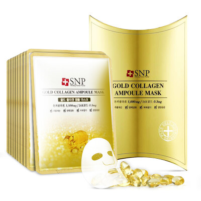 

Snape SNP Gold Collagen Essence Mask 25ml 10 Water Moisturizing Tightening Shrinks Shrinks Brightening Men & Women