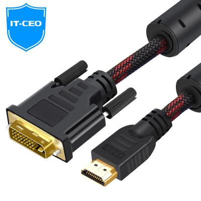 

IT-CEO HDMI к DVI кабелю DVI24 + 1 к кабелю HDMI цифровой высокопроизводительный двухсторонний кабель для передачи данных, подключенный к компьютеру, видеокабель для преобразования видеоизображения 3 метра Y1DVI-3