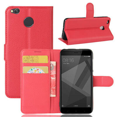 

GANGXUN Xiaomi Redmi 4X Case High Quality PU Leather Flip Cover Kickstand Anti-shock Wallet Case for Xiaomi Redmi 4 2017