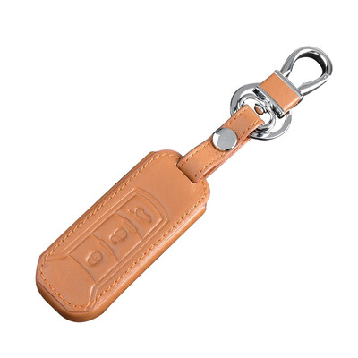 

Huafu Ford Key Bag Folding Three Buttons Black Ford Maverick Mondeo Winning Leather Key Holder