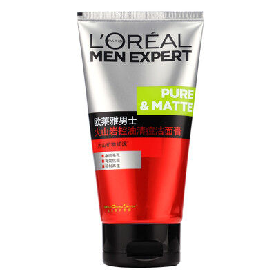 

LOREAL Мужской гель для умывания лица от прыщей против жирного блеска 150 мл