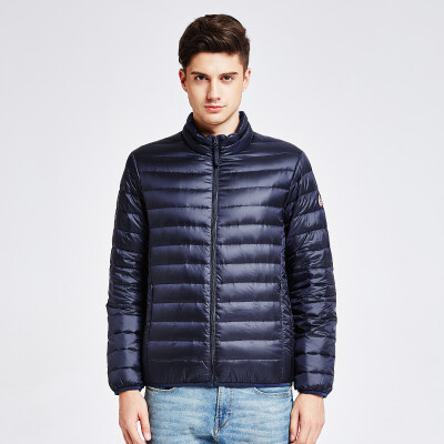 

Snow flying autumn and winter new men's velvet casual short section of thin couple down jacket X1701027 green indigo blue | 5067 170