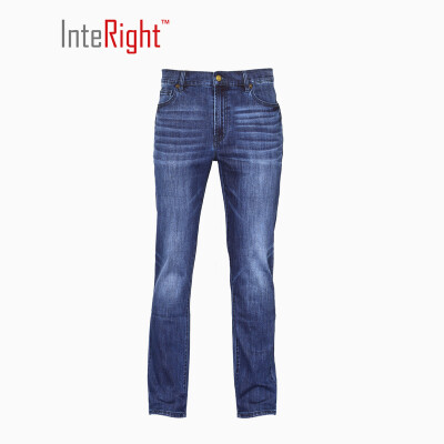 

INTERIGHT Slim version of high-elastic men's jeans light blue  code