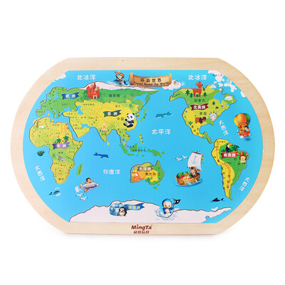 

Jingdong Supermarket Ming tower MING TA A8131 China map puzzle toy puzzle wood quality children&39s baby enlightenment puzzle early education