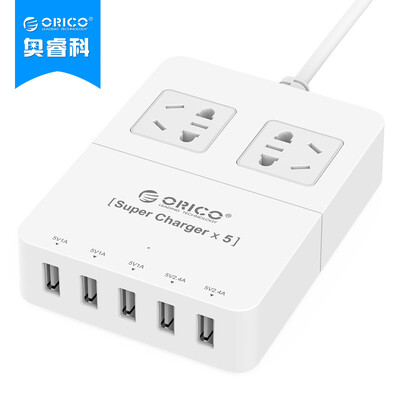 

ORICO (ORICO) ТРС-6A4U емкость 6 Гб / прокладка / коммутационная панель / монтажная плата 4 USB-смартфон планшет зарядки черная полоса 1,5 м