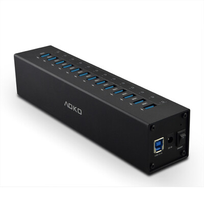 

13 порта USB 3.0 Люк алюминиевый концентратор ноутбук desktop-расширитель