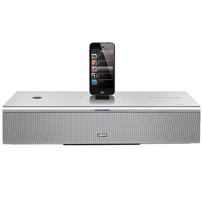 

LOEWE SoundPort ID mini Алюминиевый Bluetooth-динамик Apple Зарядное базовое звучание Подходит для iPhone6p / 5S iPad / мини-интерфейс Lightning / Silver