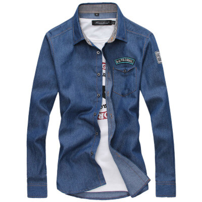 

men Jeans shirt desgin Men cowboy cotton denim Shirts