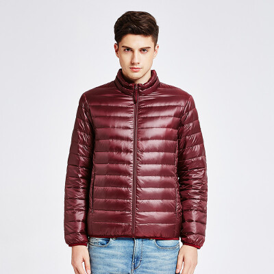 

Snow flying autumn and winter new men's velvet casual short section of thin couple down jacket X1701027 Mei Yahong | 1276 180