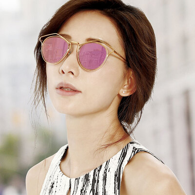 

Helen Keller polarized sunglasses female models retro sunglasses women trendy driving glasses H8609 pink coating TD56