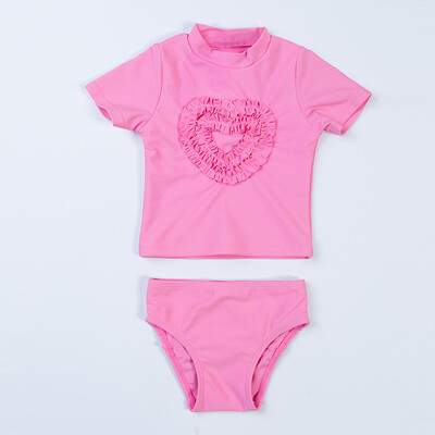 

Yi Zi (Eži) Детский сплит треугольник купальников солнцезащитного прибоя одежды младенец младенец девушка милый розовый купальник Ezi12052 80см