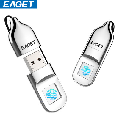 

EAGET FU5 64GB fingerprint encryption flash disk data security business office metal silver