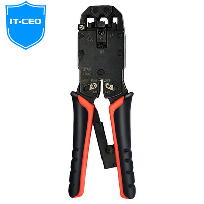 

IT-CEOTelecom connector Crimping pliers Wire pliers Phone / network / Stripping / cutting / Wrench clamp Crystal head pl