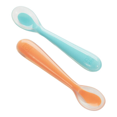 

Gb good boy twisting silicone spoon set Sunshine Orange Comfort Blue